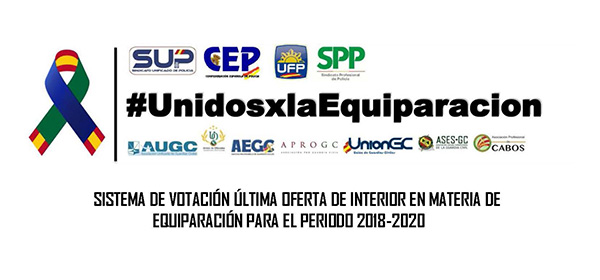 SISTEMA DE VOTACIÓN ÚLTIMA OFERTA DE INTERIOR EN MATERIA DE EQUIPARACIÓN PARA EL PERIODO 2018-2020