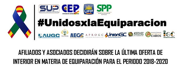 AFILIADOS Y ASOCIADOS DECIDIRÁN SOBRE LA ÚLTIMA OFERTA DE INTERIOR EN MATERIA DE EQUIPARACIÓN PARA EL PERIODO 2018-2020