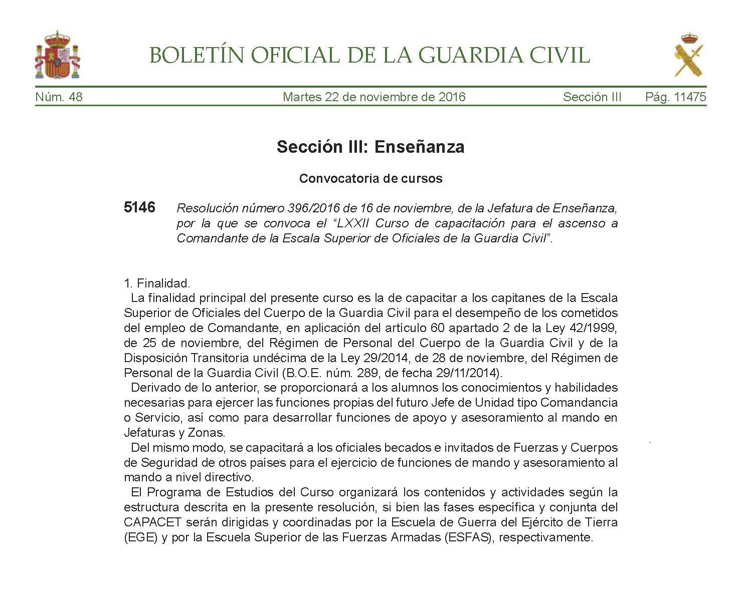 La Unión de Oficiales recurrirá la última convocatoria del curso CACES