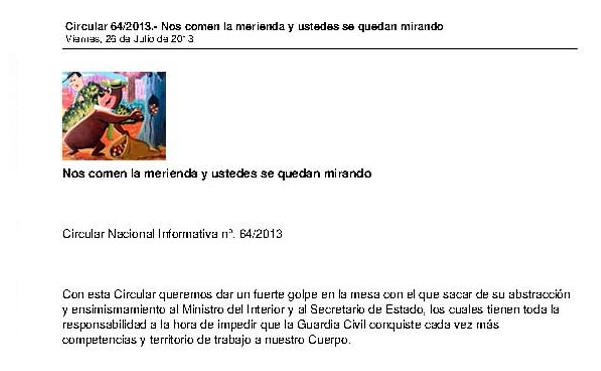 EL SINDICATO PROFESIONAL DE POLICÍA RECOMIENDA NO VIVIR EN DEMARCACIÓN DE LA GUARDIA CIVIL