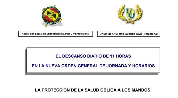 Informe UO-ASES sobre el descanso diario en la Orden General de Jornada y Horario