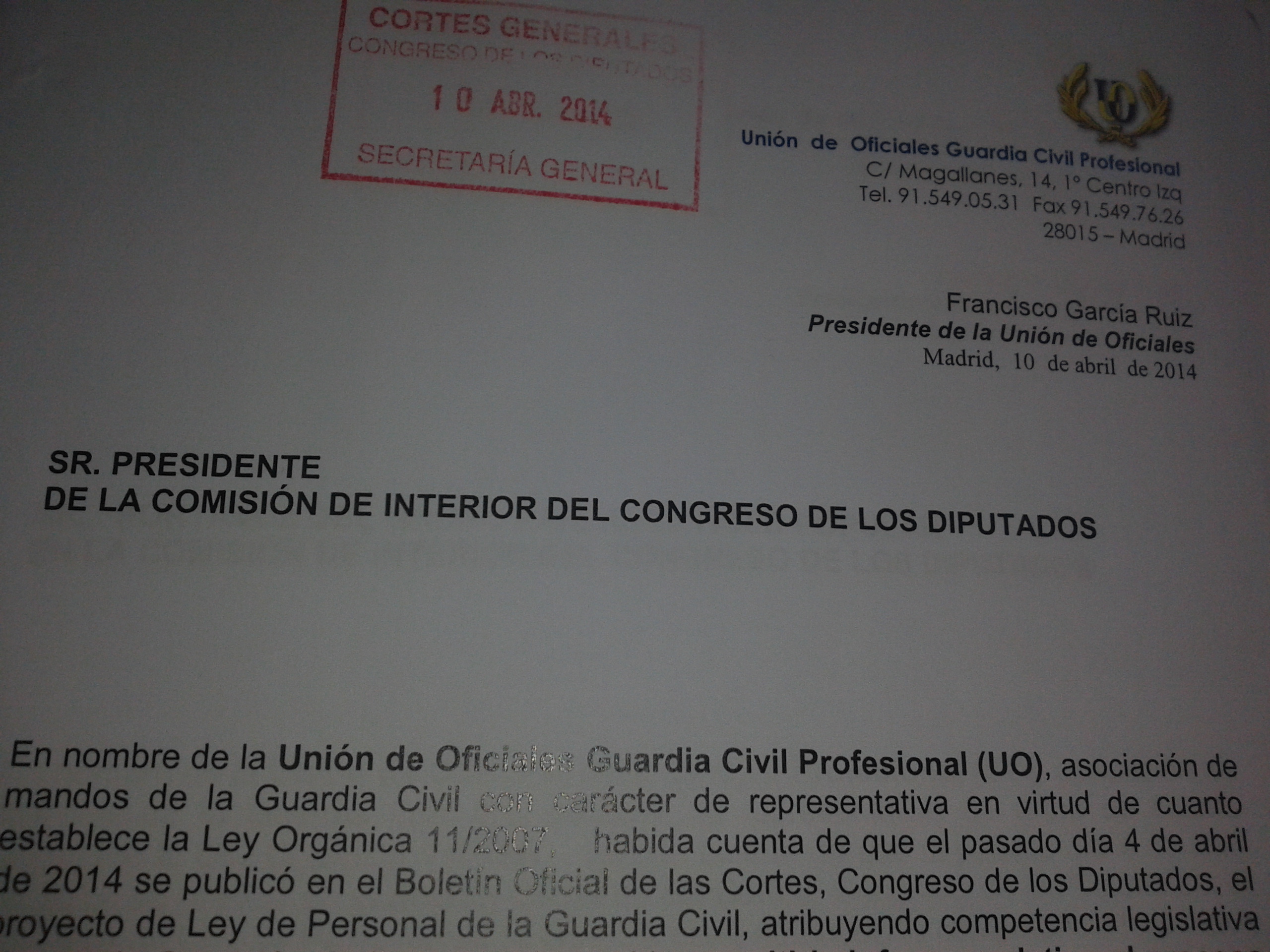 ENTREGA DEL INFORME AL CONGRESO DE LOS DIPUTADOS