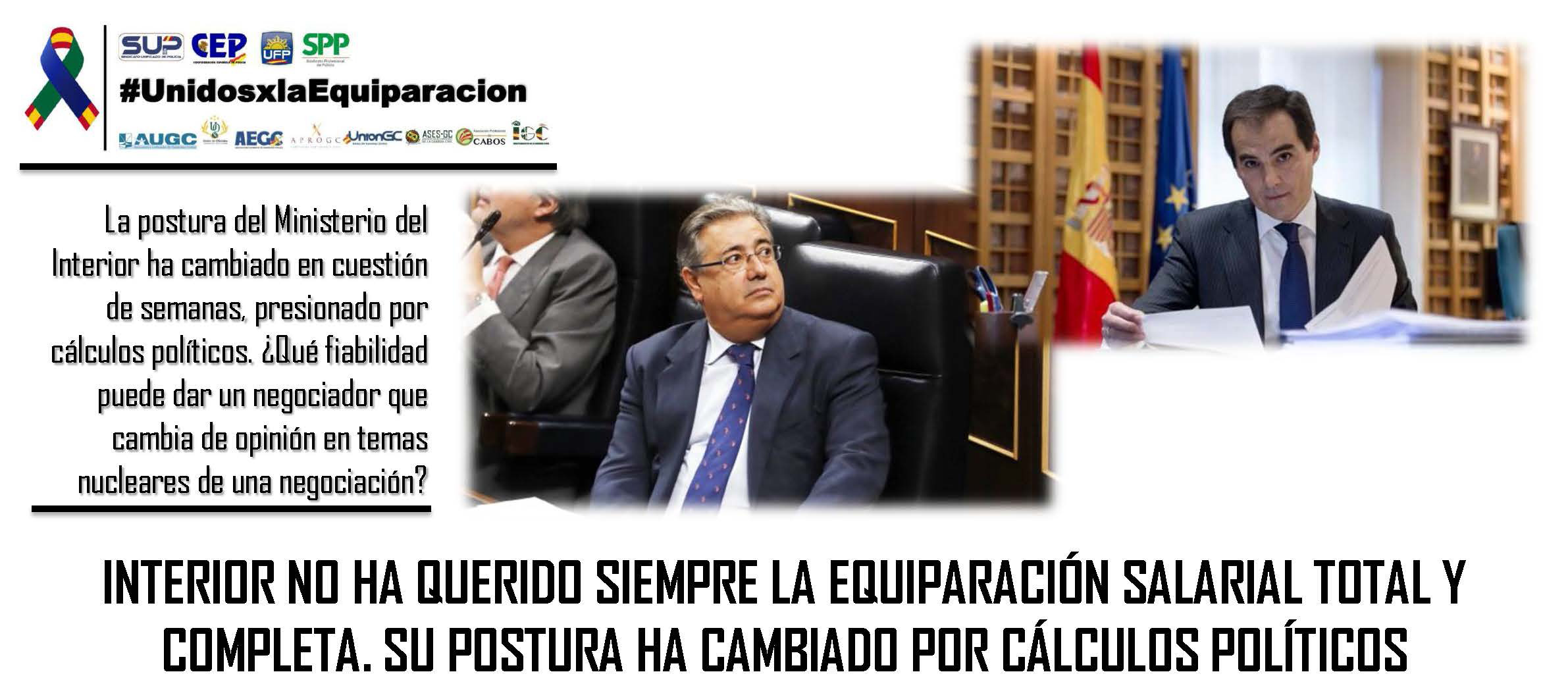 INTERIOR NO HA QUERIDO SIEMPRE LA EQUIPARACIÓN SALARIAL TOTAL Y COMPLETA. 