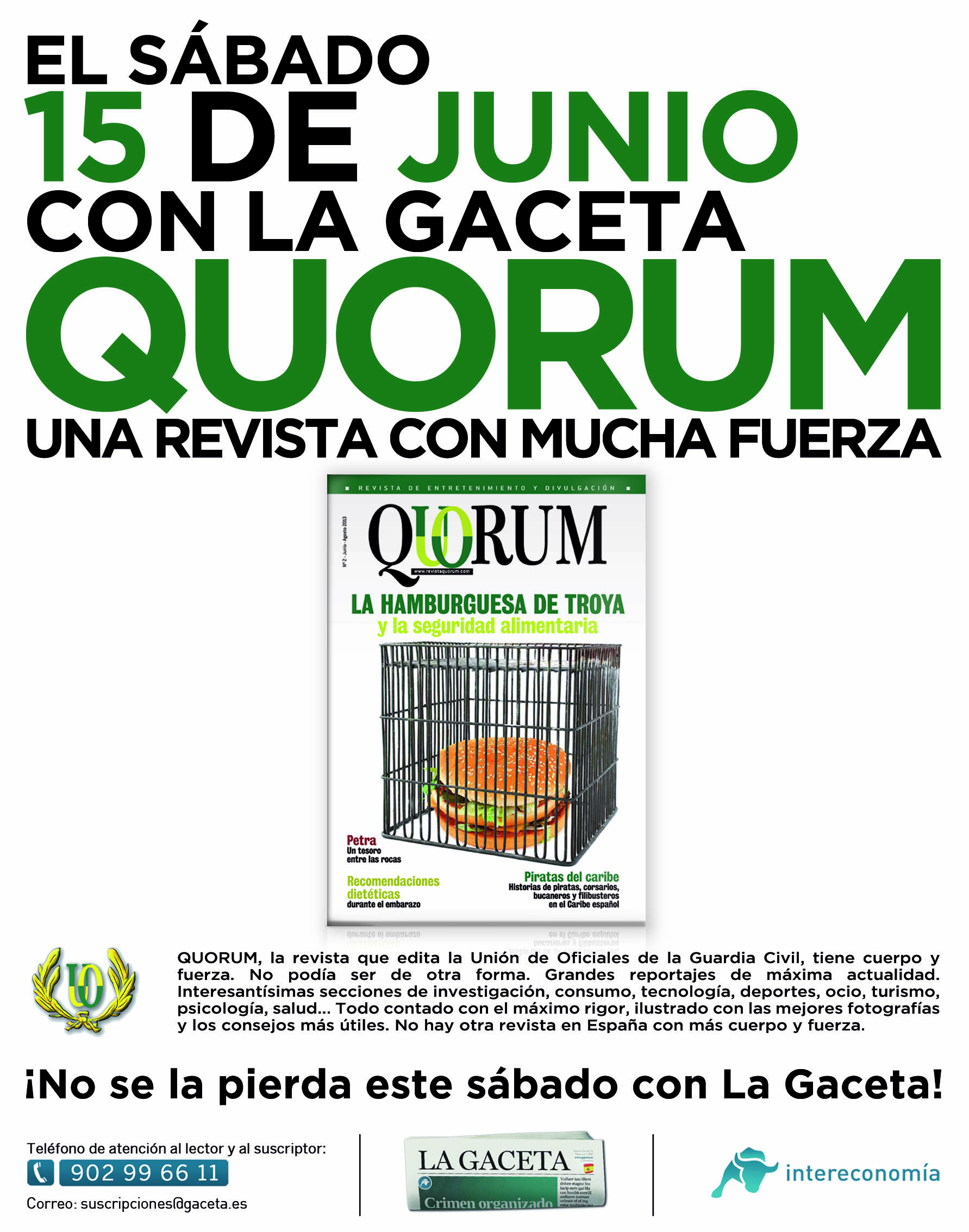 QUORUM, hoy con La Gaceta